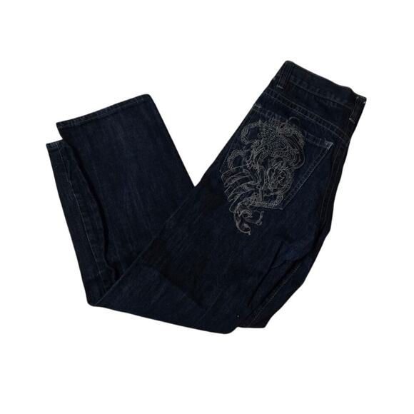 Ecko Unltd. Other - Ecko vintage Y2K dragon design jeansW30 L32 streetwear wide leg straight